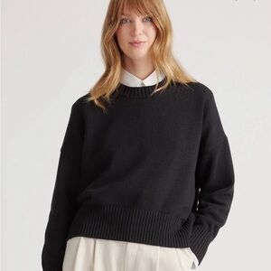 Quince Black Crewneck Sweater